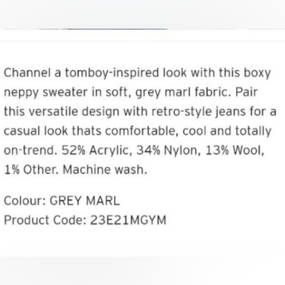 Topshop "Soft Neppy Jumper" Sweater Size 8 - Picture 5 of 5